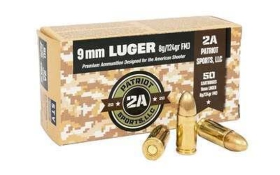Patriot Sports 9Mm 124Gr Fmj 50/1000