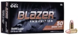 Cci 5201 Blazer Brass 9Mm Luger 124 Gr Full Metal Jacket (Fmj) 50 Bx