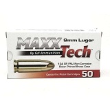 Maxxtech Brass 9Mm 124Gr Fmj 50Bx