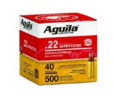 Aguila 1B221115 Standard High Velocity 22 Lr 40 Gr Copper-Plated Solid Point 500 Bx