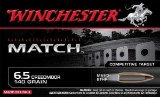 Winchester Ammo S65Cm Match 6.5 Creedmoor 140 Gr Sierra Matchking Boat-Tail Hollow Point (Bthp) 20