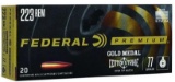 Federal Gm223Otm3 Gold Medal 223 Cal 77 Gr 20 Per Box