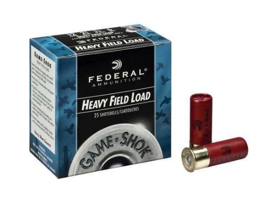 Federal H1254 Game-Shok Upland Heavy Field 12 Gauge 2.75 1 1/4 Oz 4 Shot 25 Bx