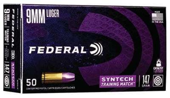 Federal Ae9Sj3 American Eagle Training Match 9Mm Luger 147 Gr Total Syntech Jacket Flat Nose (Tsjfn)