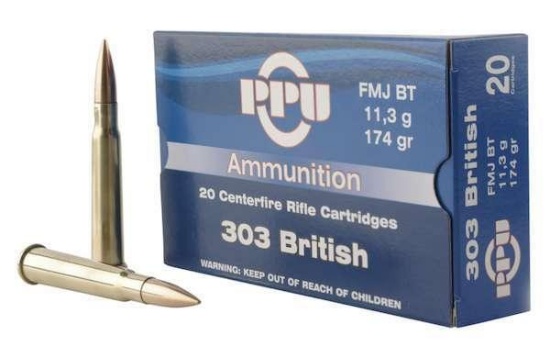 Ppu Pp303F Standard Rifle 303 British 174 Gr Full Metal Jacket (Fmj) 20 Bx