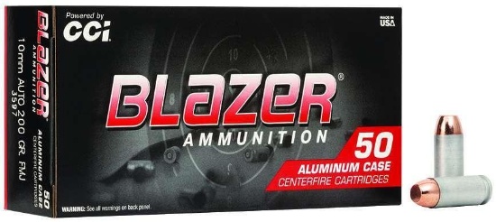 CCI - Blazer - 10mm Auto 200GR TMJ - 50 Rounds