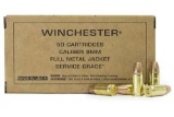 Winchester - SERVICE GRADE - 9mm Luger 115GR FMJ - 500 Rounds