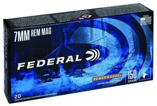 Federal - Power-Shok SP - 7mm Rem Mag 150GR JSP - 20 Rounds