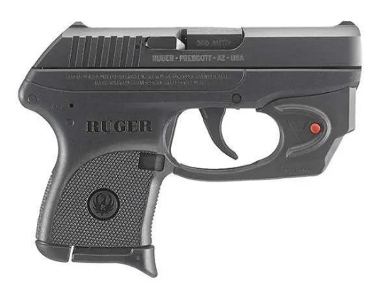 Ruger - LCP - 380 ACP - Black Frame Black Oxide Steel Slide Black Polymer Grip Vridian Red Laser
