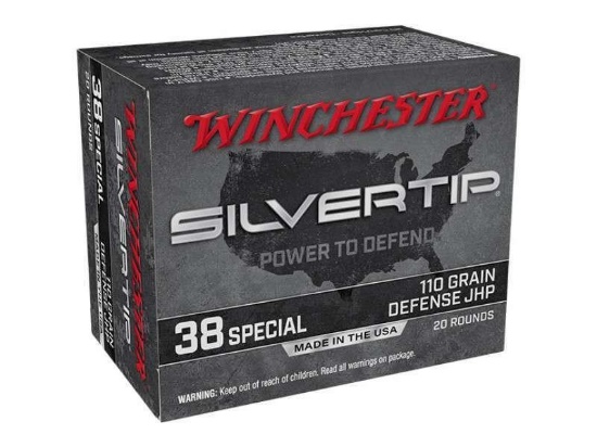 Winchester - Super-X - .38 Special 110GR Silvertip Hollow Point - 20 Rounds