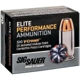 Sig Sauer - Elite Performance V- - 9mm Luger 124GR JHP - 20 Rounds
