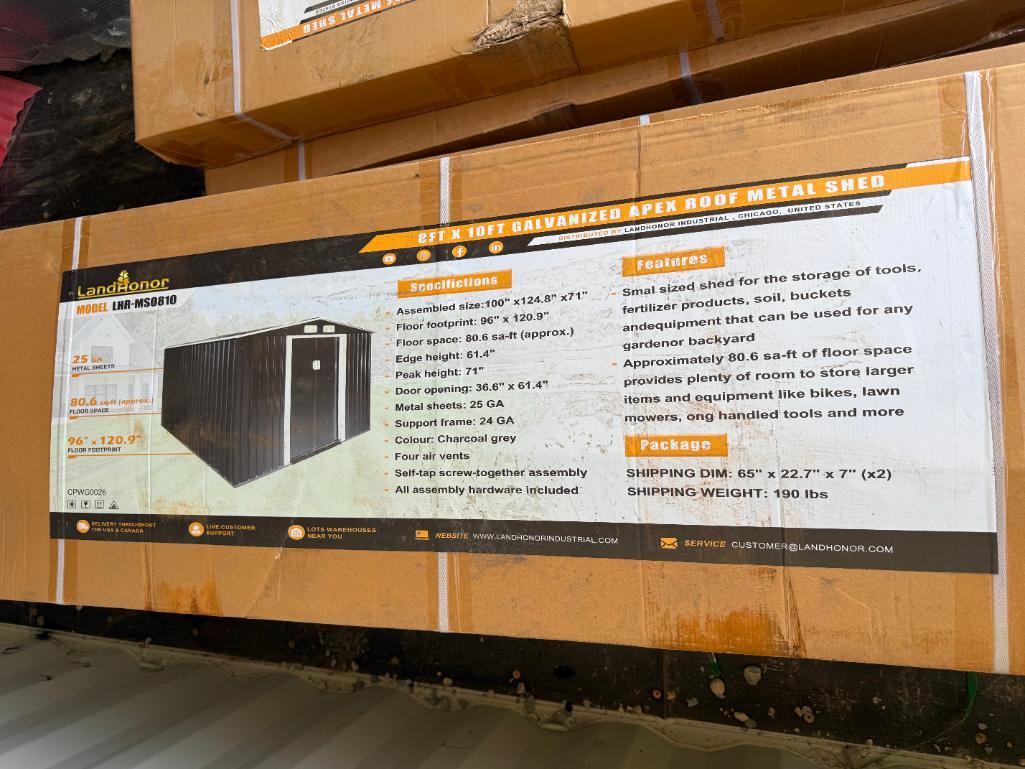 バスハンター 8個セット NEW LandHonor 8' x 10' Galvanized Steel Storage | Proxibid