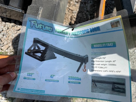 Forklift Telescopic Boom FT-TB47, 132" Length, 3,300 lb Capacity
