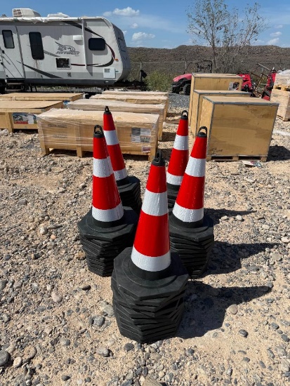 Lot of (50) 2026 28" Reflective Safety Traffic Cones Unused