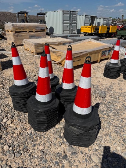 Lot of (50) 2026 28" Reflective Safety Traffic Cones Unused