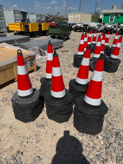 Lot of (50) 2026 28" Reflective Safety Traffic Cones Unused