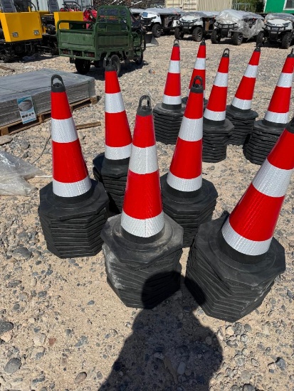 Lot of (50) 2026 28" Reflective Safety Traffic Cones Unused