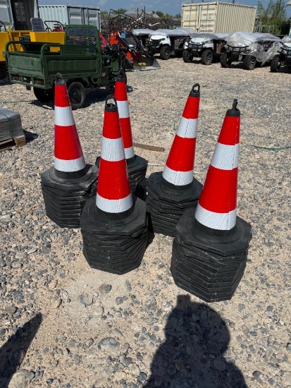 Lot of (50) 2026 28" Reflective Safety Traffic Cones Unused