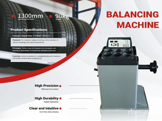 2026 TBM Intelligent High-Precision Wheel Balancing Machine 10"-24" Unused