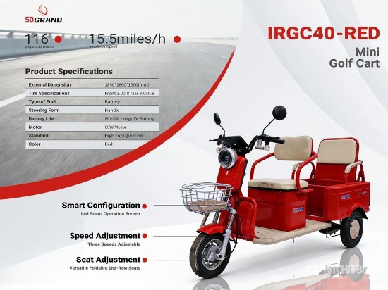 2026 IRGC40 MGC40 2-Passenger Electric Mini Golf Cart Unused / Unassembled