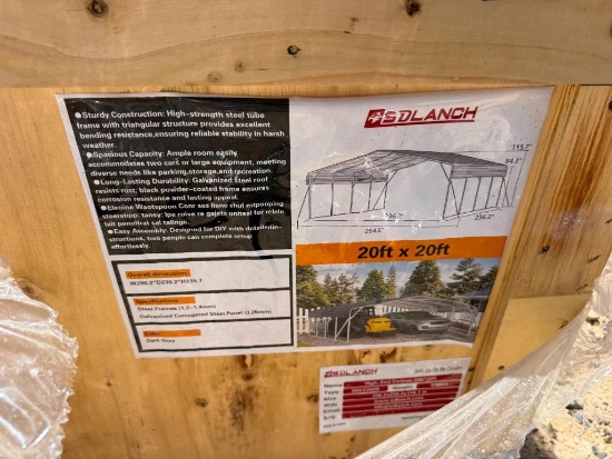 2026 SDLC2020FT 20' x 20' DualShield Metal Carport / Garage Unused / Unassembled