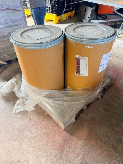 Lot of (2) Alphagary AG TPO 23-207 F Black Plastic Resin Drums 160 lbs Each