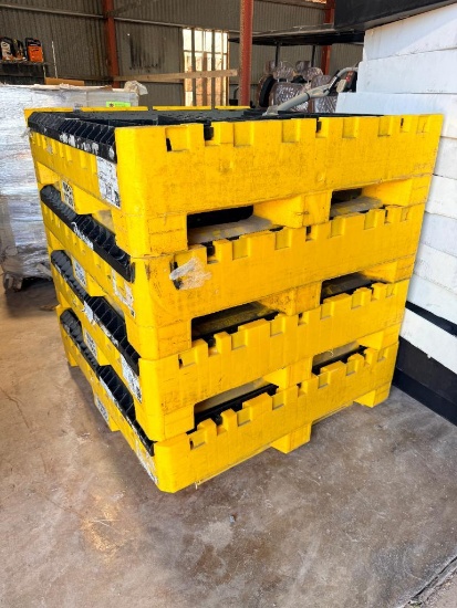 Heavy-Duty Collapsible Plastic Bulk Containers Quantity 4
