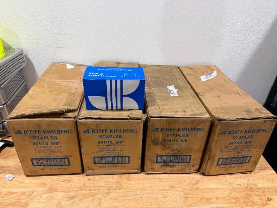Lot of Josef Kihlberg JK561-15 Coppered 5/8" Staples 3 Complete Cases + Partial Case