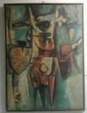 Oswaldo Vigas - Antique Oil Canvas 