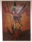 18th Colonial antique oil canvas Gabriel Archangel
