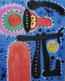 Surrealist Magic Joan Miró Style - Oil canvas