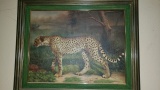 Diez Gallo / Cheeta Oil canvas painting / realist scene