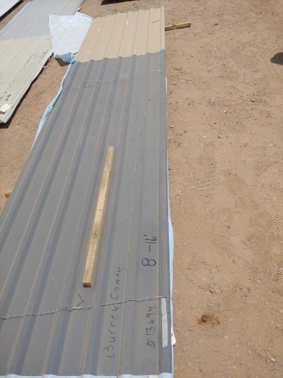Sheet metal: tan, 8 sheets - 16'