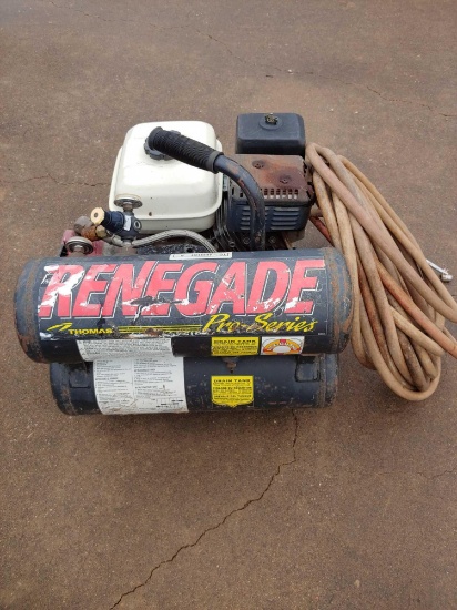 Renegade air compressor, Honda gas, in working condition