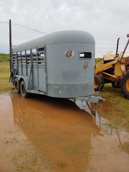 16'x5' grey stock trailer, new floor, good condition, no title