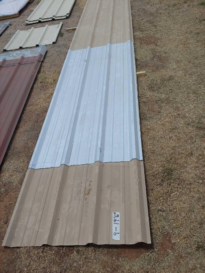 Sheet metal: Tan, 9 sheets - 19'6"