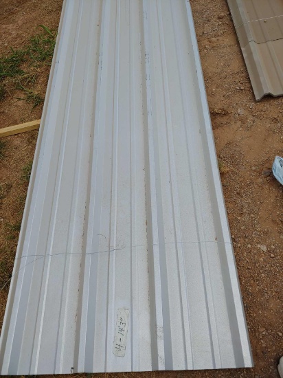Galvanized sheet metal: 4 sheets - 14'3"
