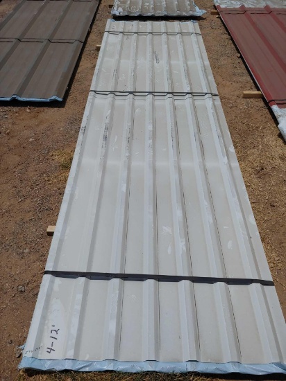 Sheet metal: white, 4 sheets - 12'
