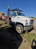 1998 GMC C6500, diesel, 6 speed transmission, 8'x16' flatbed with title