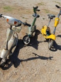 3 electric scooters