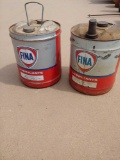 2 Fina lubricant cans