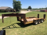Triple-axle backhoe trailer with ramps (no title, bill of sale only)
