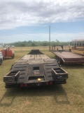 20' heavy duty equipment trailer with 4' dovetail, dual wheels, pin hitch with ramps, 101