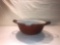 Red enamelware bowl