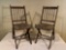 Two vintage folding chairs