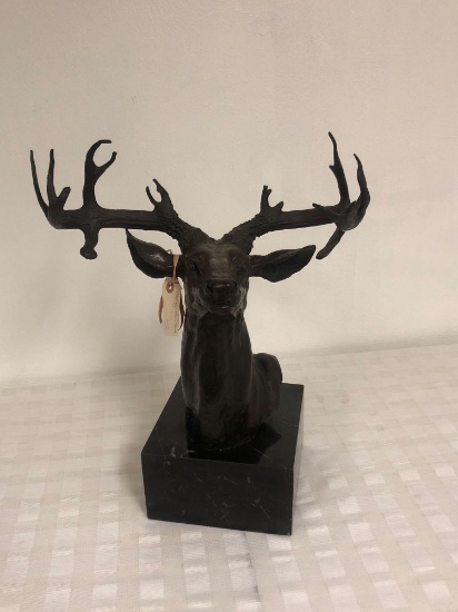 Bronze deer head