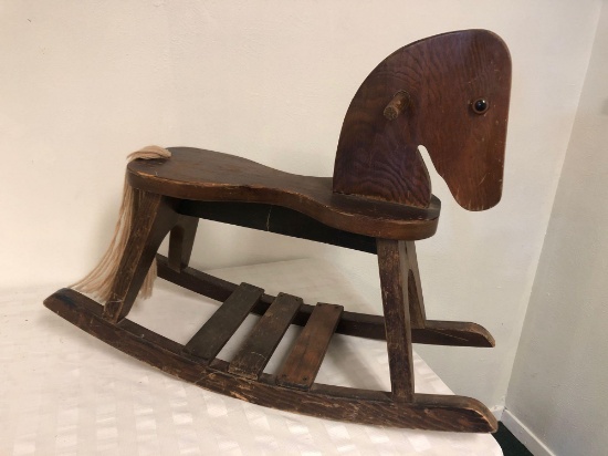 Wood rocking horse