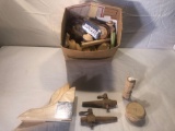 Box of wooden hardware