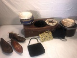 Suitcase and hat boxes