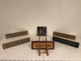 Wooden house signs